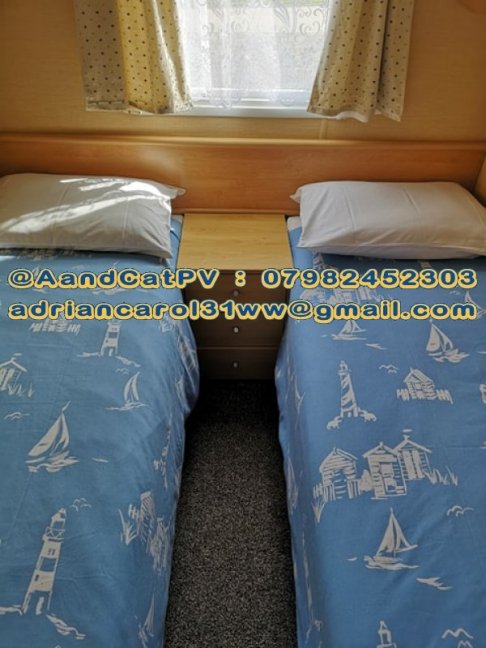 Haven Holidays Primrose Valley 3 bedroom Caravan hire Twin Bedroom #1 Ref59