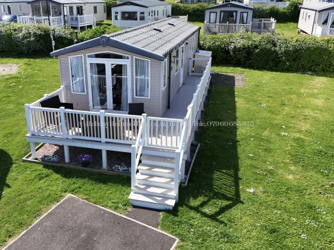 Exterior view of 3-bedroom caravan at Reighton Sands – ref 50