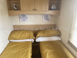 Haven Holidays Primrose Valley 3 Bedroom Caravan twin bedroom #2 Ref53