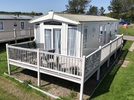 Reighton Sands for Hire 3 bedroom caravan for hire front view Ref 76